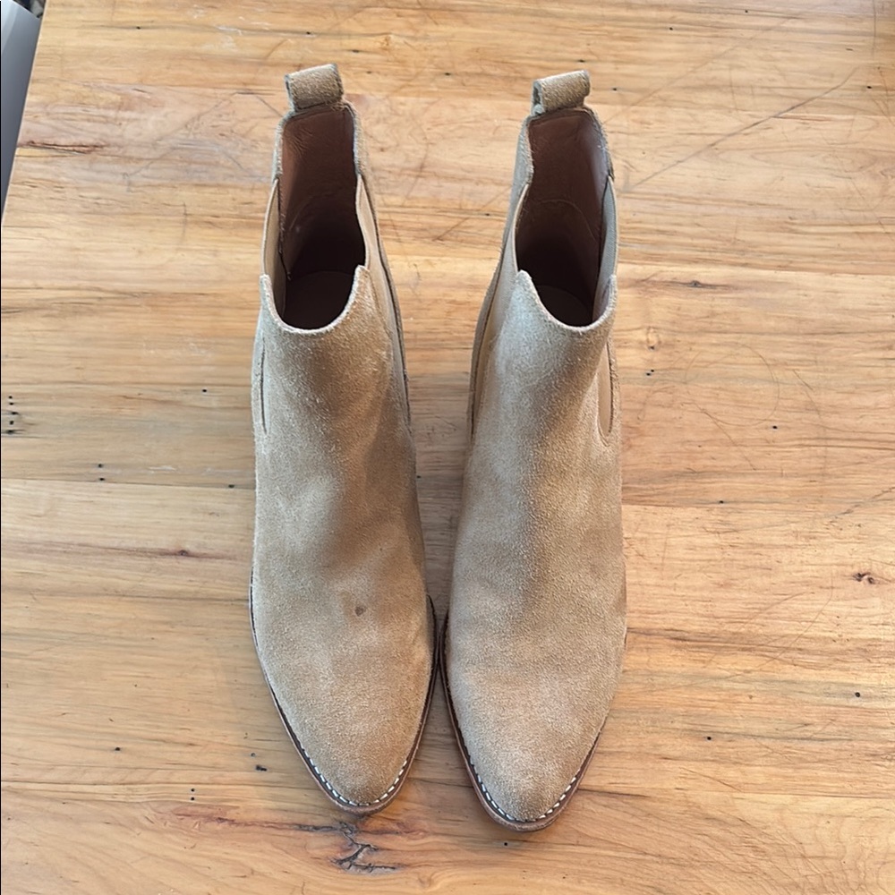 Tan Suede Women's Ankle Boots